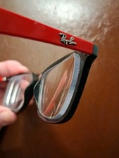 VTG Ray-Ban RB7047 2475 Black  Red Eyeglasses Frames 56 - 17- 145mm EXCELLENT 