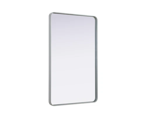 Elegant Decor Contour Metal Rectangle Mirror 30X48 In Silver - Picture 4 of 11