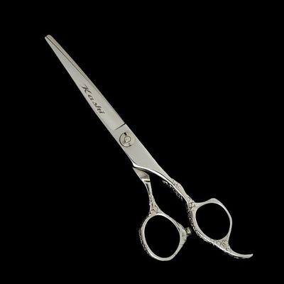 Kashi CB-540D Engraved Handle Japanese Cobalt 6'' Cutting Scissors / Shears