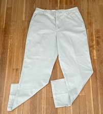 Tommy Hilfiger Womens Khaki Straight Leg Business Casual All Cotton Pants 14 NWT