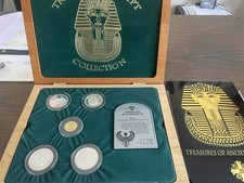 Treasures of Egypt Collection 1993 Silver Gold Coin Set with Certificate