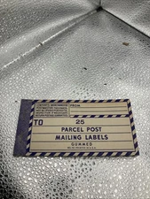 Vintage Parcel Post Mailing Label Book - Complete. Unused. Very Rare