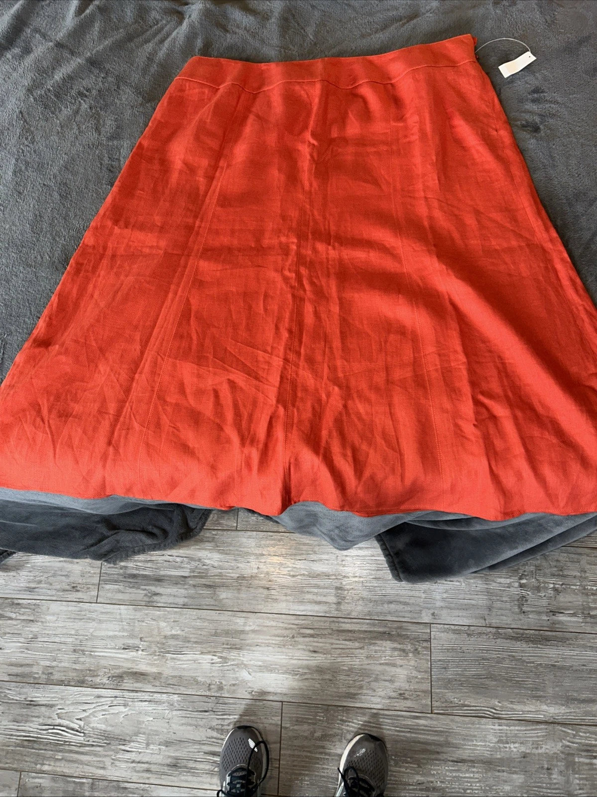 New! Talbots Skirt Womens 24 W 100% Irish Linen Midi Flare Lagenlook Beach