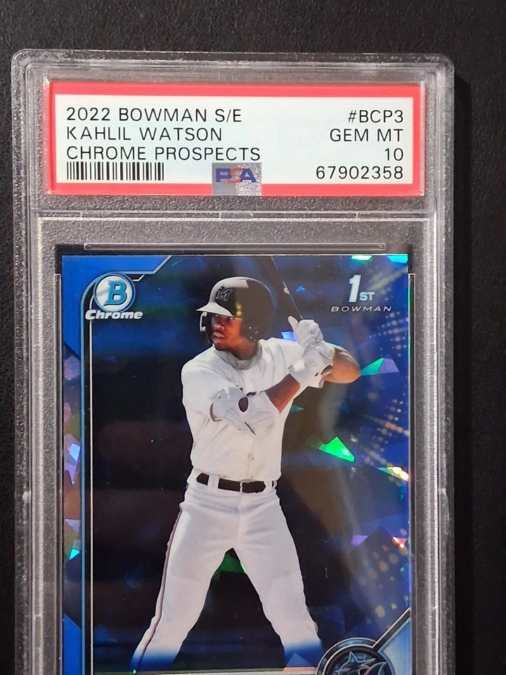 2022 Bowman Sapphire Edition - Chrome Prospects Kahlil Watson #BCP-3 (RC) - Image 2 of 4