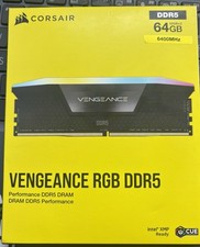 NEW SEALED Corsair Vengeance RGB 64GB 32x2 DDR5 6400MHz C32 CMH64GX5M2Y6400C32