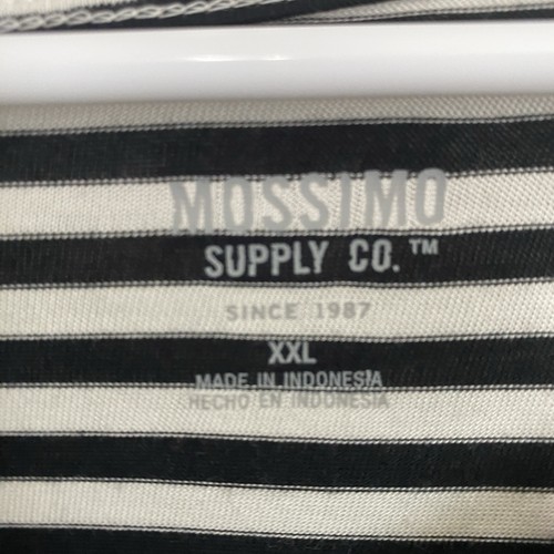 Mossimo Supply Co XXL schwarz weiß gestreift Dolman Top Tasche Relaxed Fit - Bild 5 von 8