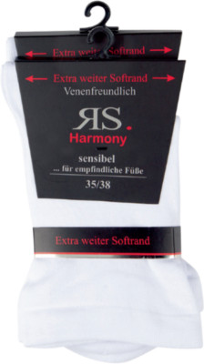 10 Paar RS. Harmony 11126 Gesundheitssocken ohne Gummi WEISS 35-38, 39-42