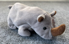 Ty Beanie Babies Spike Rhino 1996 RARE ERRORS Excellent Retired Baby