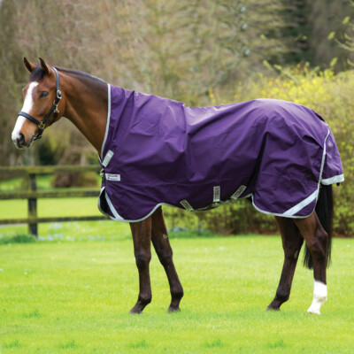 Horseware Rambo Wug Turnout Lite 0g - Dark Purple -speziell hoher Halsschnitt