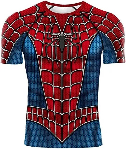 Para hombre Camisetas Araña Superhéroe Compresión Mangas Cortas Prendas para el torso Camiseta Gimnasio - Imagen 5 de 38