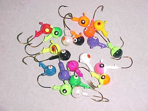 100 NEUE VERSCHIEDENE BLEIVORRICHTUNGSKÖPFE 3/8 OZ. GEMISCHTE WALLEYE JIGS SORTIMENT Bob - Bild 6 von 7