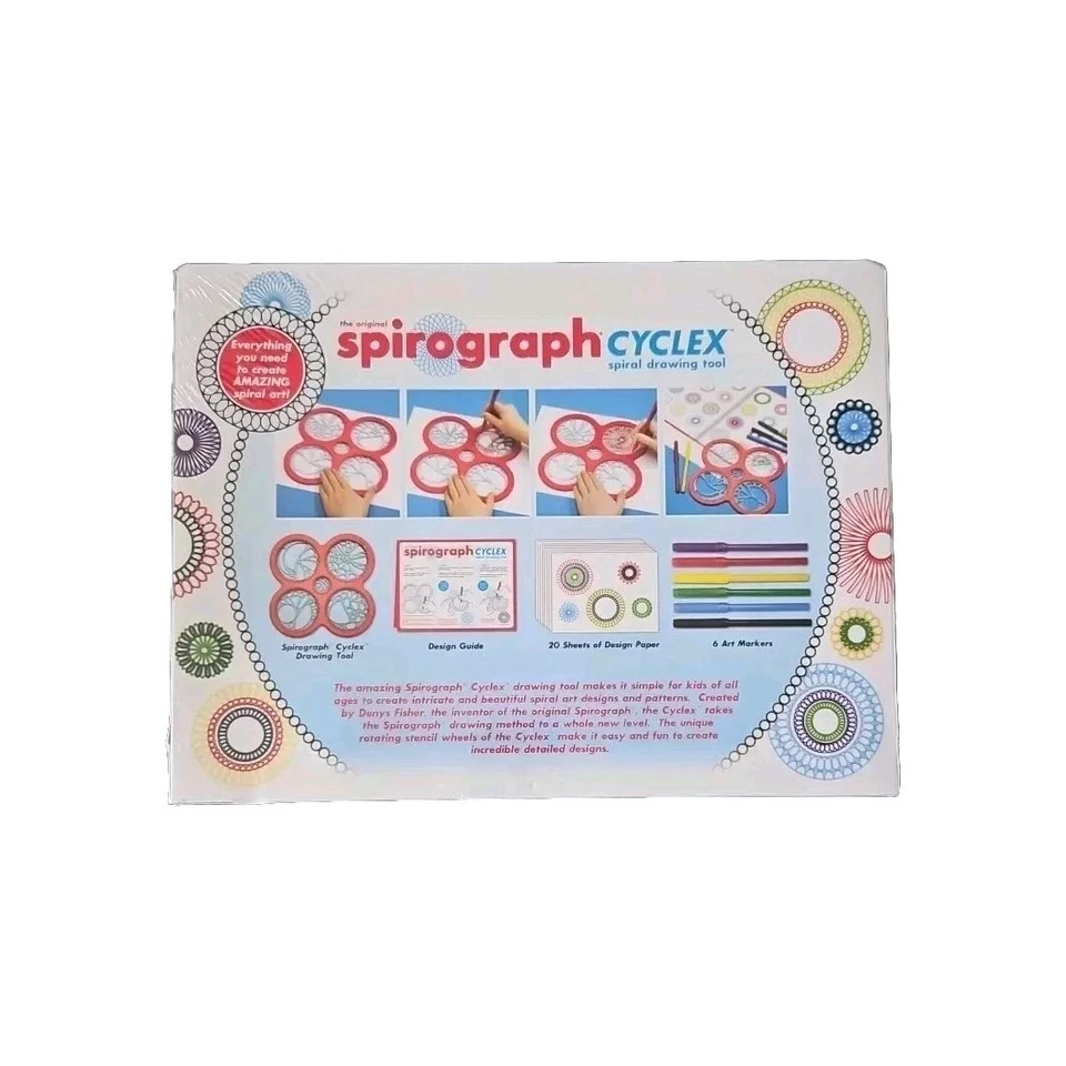 Spirograph Cyclex Craft Color School Art Gift Play Tensil Trace Draw Write NEW - Image 2 of 2