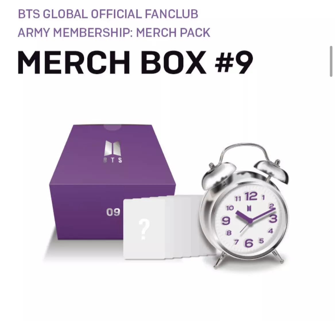 BTS MERCH BOX #9 アラームクロック-