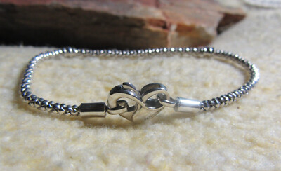 925 Sterling Silver Pandora Moments Studded Chain Bracelet 8