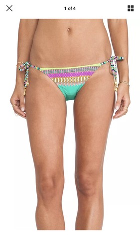 NWT Sz 8 Trina Turk PLUMAS Emerald SET Triangle Top & Side -Tie Bottom - Picture 3 of 12