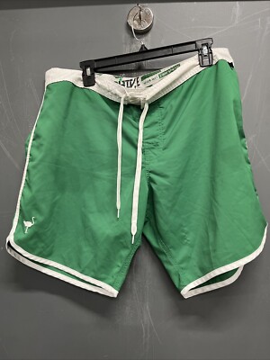 The Chive Board Shorts Mens Size 38 Green White Keep Calm and