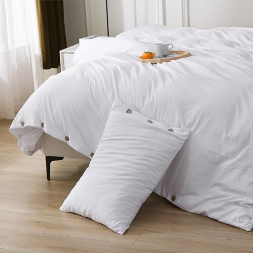 Duvet Cover Set King Size, 3 Pieces with 1 King (106'' x 90'') Solid