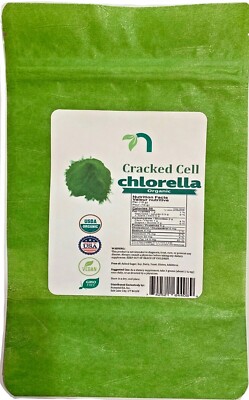 500 grams (1.1 lb) Organic Chlorella (Cracked Cell) Powder. Free Shipping!