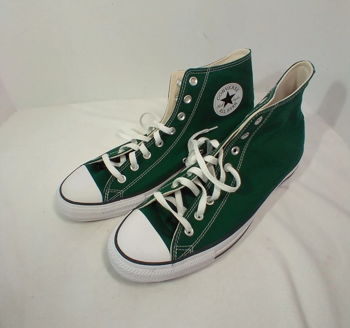New Converse Mens 13 Womens 15 Kelly Green High Top Shoes Sneakers