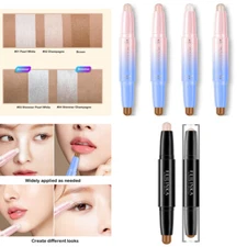 2 Pack Highlight Contour Duo Shadow Bronzer Makeup Cream Face Eye Chin Chic Pen