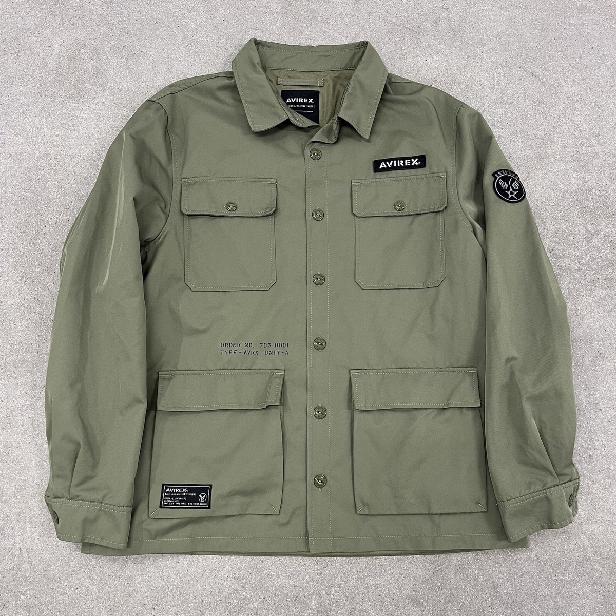 Avirex Jacket Military Multi-Pocket Embroidered Size Large AY2 | eBay