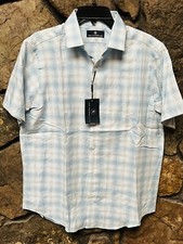 HART SCHAFFNER MARX Plaid Short Sleeve Shirt Mens M,L,XL Teal NWT 89 ST5WH313