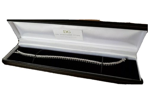 White gold finish created diamond Tennis necklace and bracelet 3mm Gift Idea - Picture 4 of 6