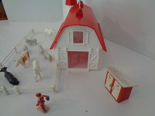 PLASTICVILLE VINTAGE GRANERO DE CAMPO, ANIMALES, CERCAS, CASA DE CAMPO. - Imagen 5 de 8
