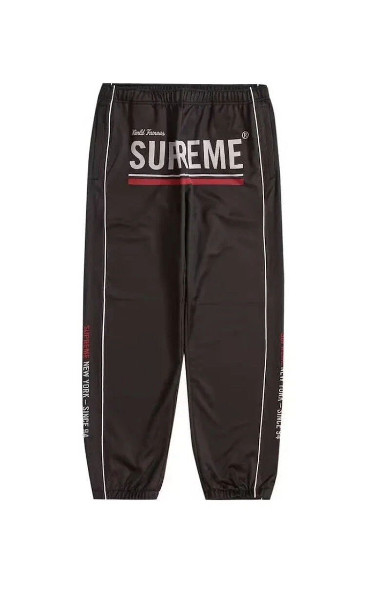 Pantalon de piste Supreme World Famous Jacquard taille S neuf avec étiquettes