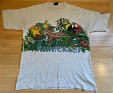 Vintage 1991 Habitat Rainforest — Washington Park Portland OR Zoo T-shirt Tee XL