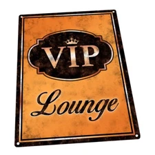 VIP Lounge Metal Sign; Wall Decor for Home and Office