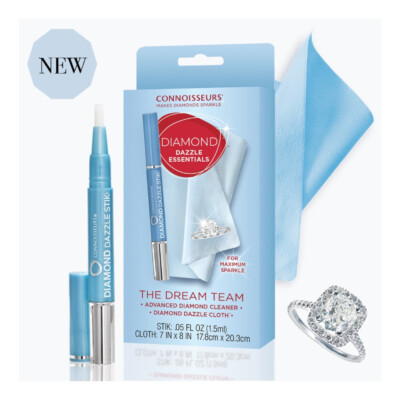 Connoisseurs Diamond Dazzle Stik with Diamond Dazzle Cloth, Jewelry Cleaning Set