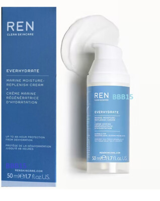 REN CLEAN SKINCARE Everhydrate Marine Moisture-Replenishing Cream,50ML NEW W/BOX