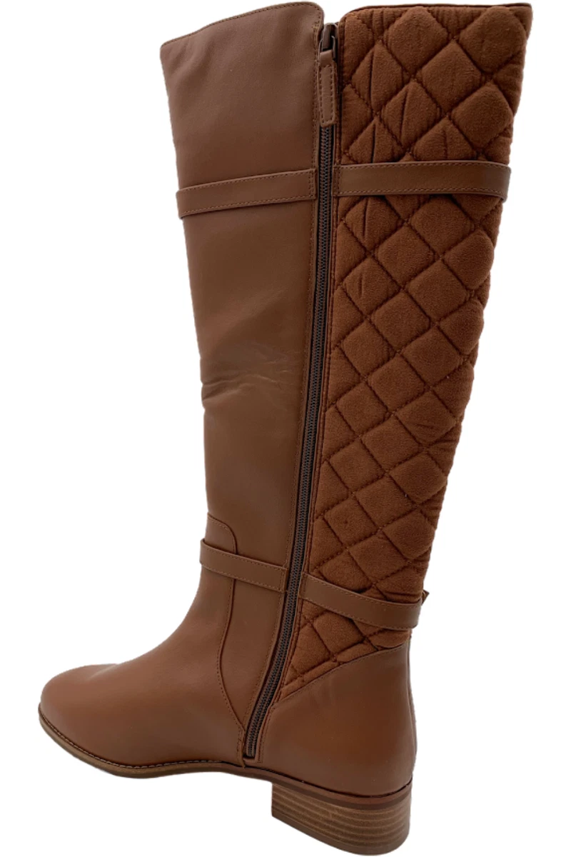 Wide calf quilted best sale boots