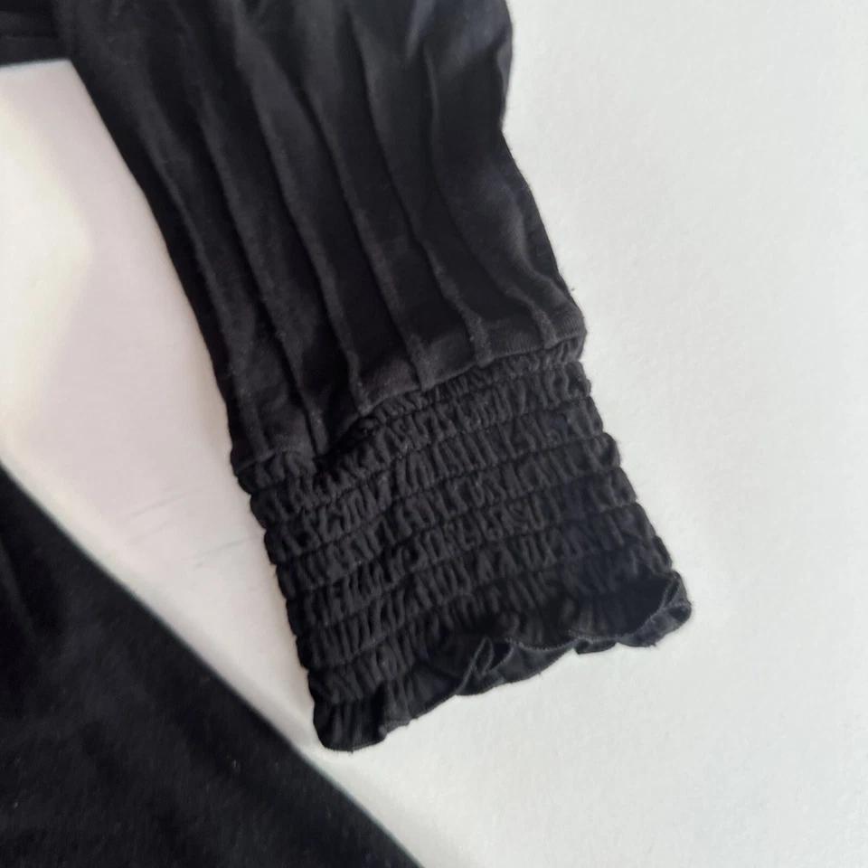 Blusa Tribal Feminina Manga Longa Gola Alta Elegante Bracelete Ruched Tamanho G - Imagem 3 de 4