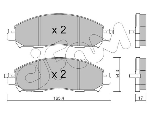 Cifam 822-1081-0 Bremsbelagsatz, Scheibenbremse For Nissan Renault-image