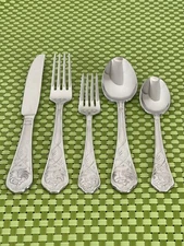 Cambridge ROOSTER Stainless Frosted Handle NEW Flatware SMART CHOICE B35N