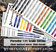 Porsche - Waterslide - 1:24 Scale - Decal Sets Models, Derby or Any Projecct