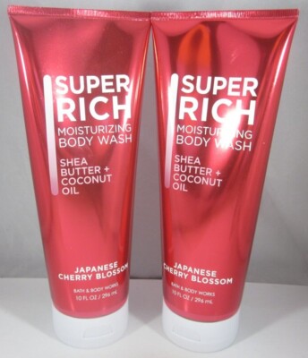 2 Bath & Body Works Japanese Cherry Blossom Super Rich Moisturizing Body Wash