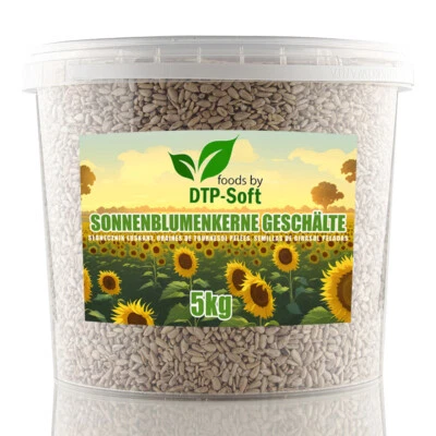 5kg Sonnenblumenkerne ohne Schale Eimer geschält Streufutter Vogelfutter 5 kg
