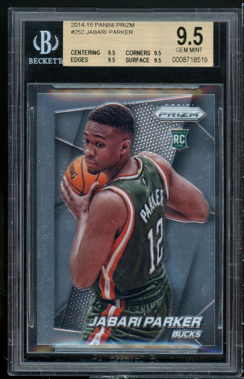 Jabari Parker Rookie Card 2014-15 Panini Prizm #252 BGS 9.5 (9.5 9.5 9.5 9.5)
