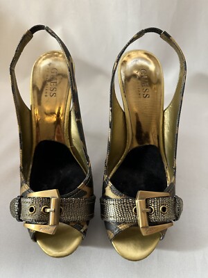 【美品】ウエスタンブーツ GUESS by ES MARCIANO MARCIANO by GUESS® Suede Knee-High Stiletto Boot