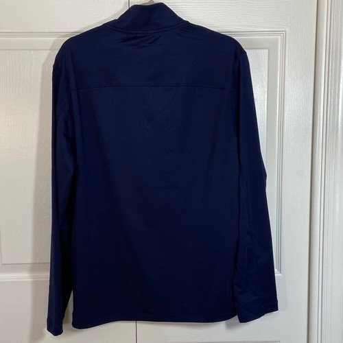 Rorie Whelan Mens M Navy Quarter Zip Golf Pullover Dry Wicking UPF 50 Activewear - Afbeelding 5 van 10