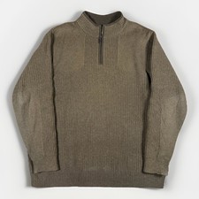 LL Bean Waterfowl Wool Sweater Sable Brown Tall XLT Merino Lambswool 1/4 Zip