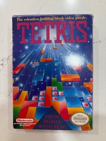 TETRIS NES Nintendo 1989 Completo Original Cl&aacute;sico Vintage Caja Videojuego