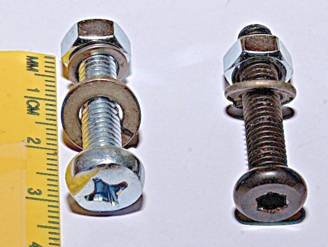 BIKE PARTS: Two 6mm Diameter Bicycle Seat-Post Clamp Binder BOLTS for Road, MTB