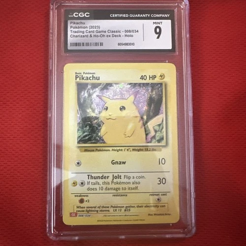 pokemon Pikachu 2023 008/034 Trading Card Game Classic Holo CGC 9
