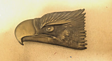 Vintage Eagle Head Brass Belt Buckle