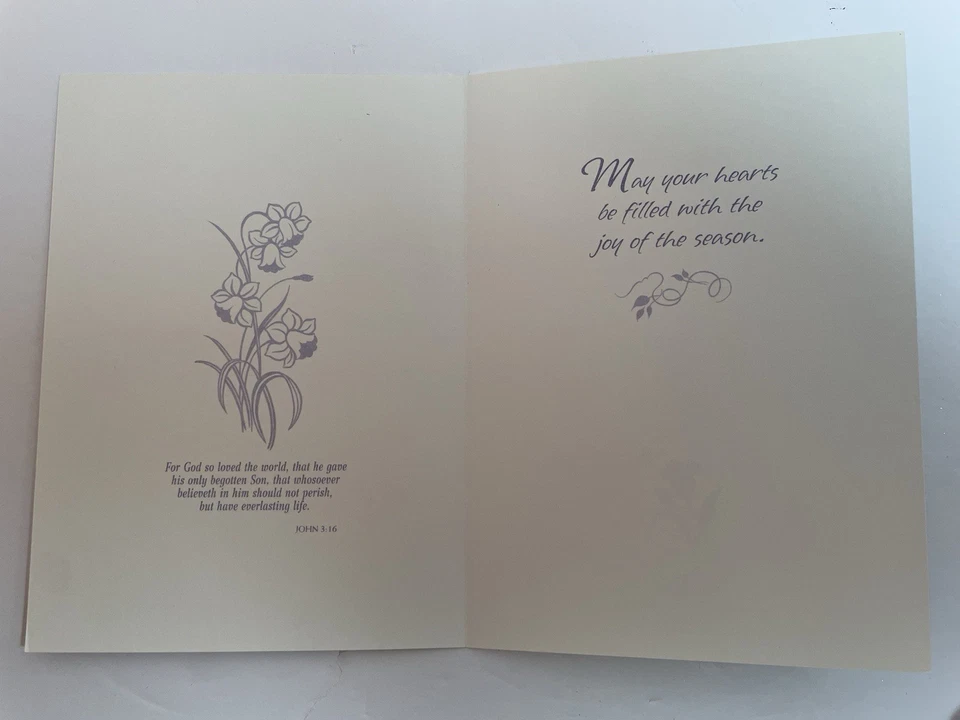 Tarjetas de Pascua ~ Diseño de Cruz ~ Juego de 8 con sobres morados ~ Juan 3:16 ~ Actual Foto 2 de 4