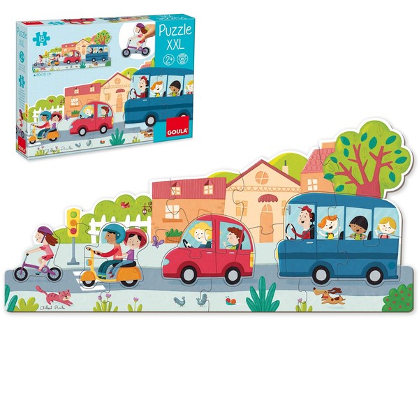 Goula XXL Fahrzeug Puzzle 24 Teile FüR Kinder, Holz, Bunt, Modell-Nr. 12345-image